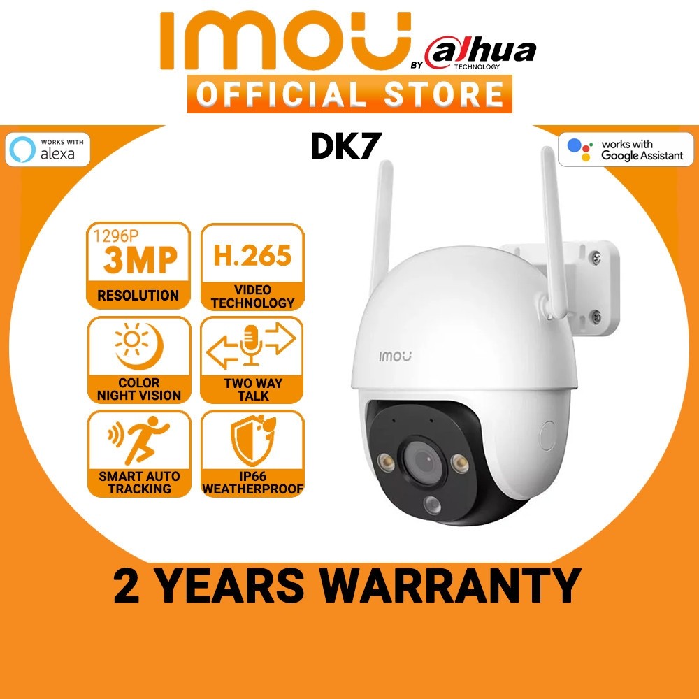 Imou DK 7 3MP 1296P สมาร์ทสี Night Vision Two Way Talk Motion Detection IP66 DK7 กลางแจ้ง WiFi กล้อ