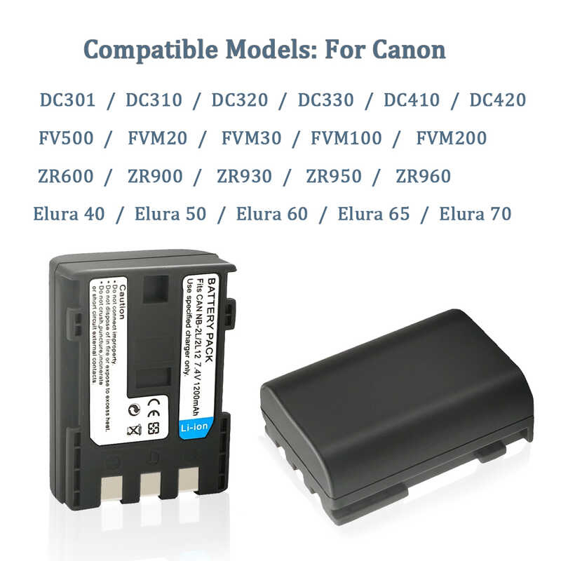 Δ Nb-2L Nb-2Lh Nb2l Nb2lh แบตเตอรี่กล้อง Canon Dc301 Dc310 Dc320 Dc330 Dc410 Zr10