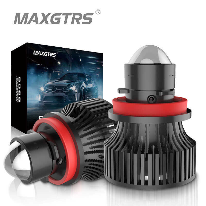 々 MAXGTRS 2Pcs Automotive H7 H11 H8 Hb3 Hb4 9005 9006 Laser Headlight Bulb Mini Projector Lens A