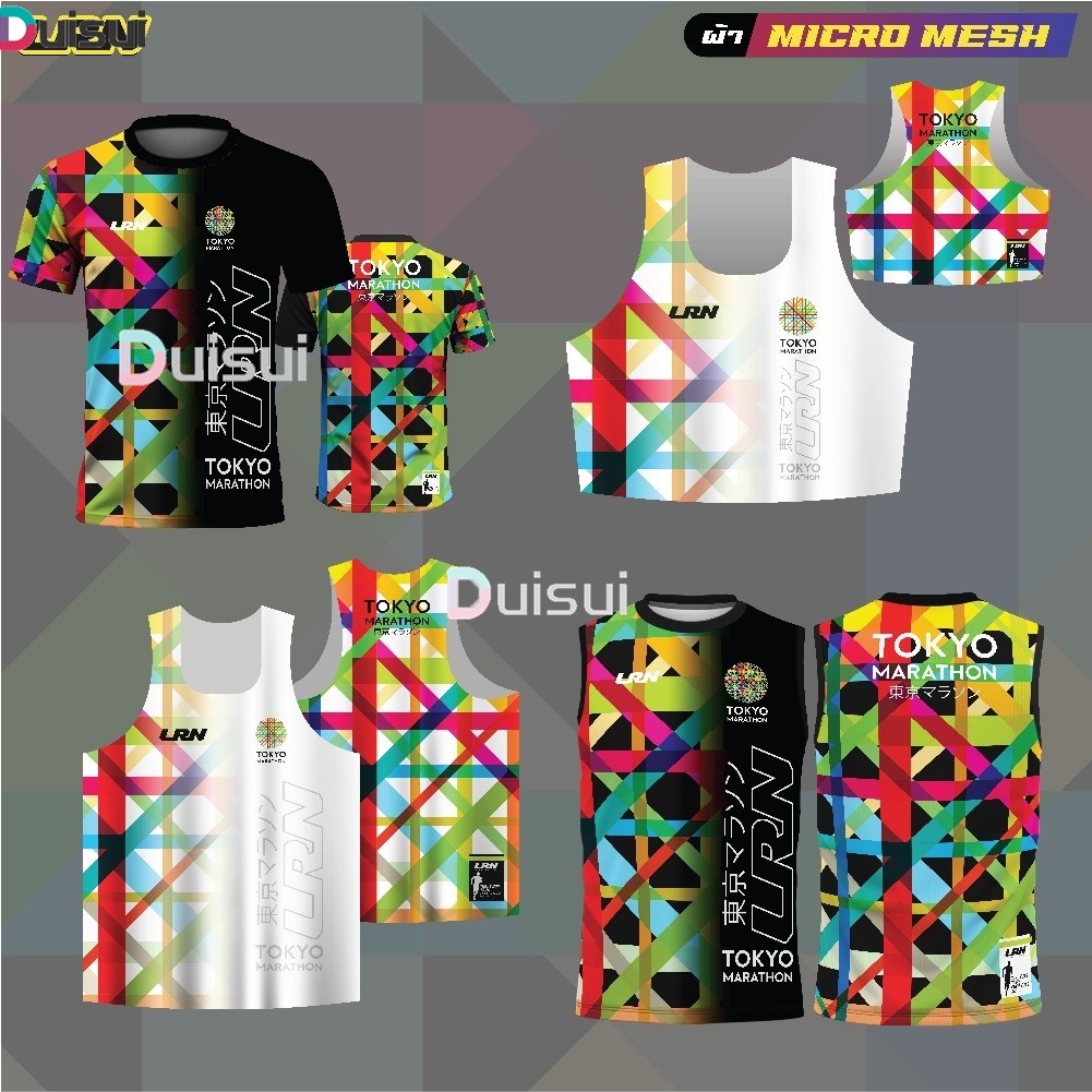 เสื้อยืดพิมพ์ลาย Tokyo Marathon LRN ผ้าไมโครสแควร์ เหมาะสําหรับมาราธอน (MS15)