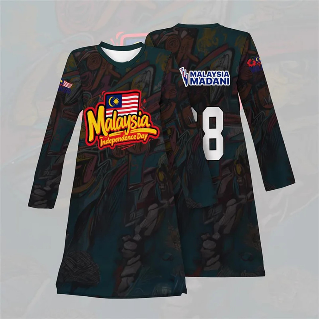 Baju Merdeka 68 Family Set - เสื้อโปโลระเหิดสําหรับผู้ใหญ่และเด็ก