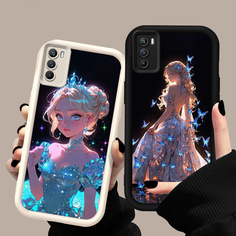 YZ-82 Frozen Anna เคสกันกระแทกสําหรับ OPPO Realme C17 A11S 7I A53 A54S A33 C75 A16 A16s A53S 2020 4G