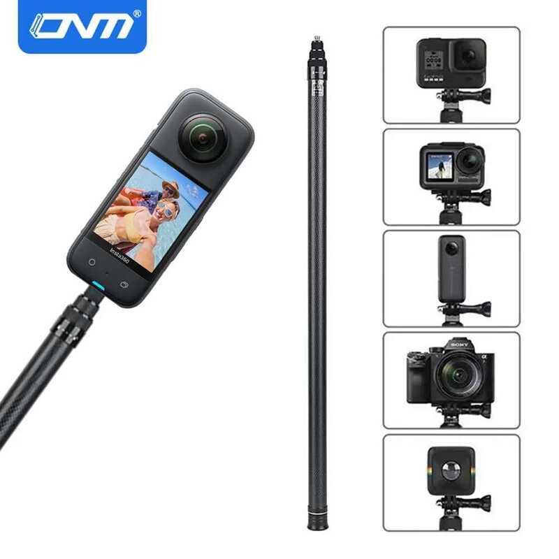 3M ไม้เซลฟี่อลูมิเนียมอัลลอยด์ คาร์บอนไฟเบอร์ Insta360 X3 ONE X2 / RS สำหรับ GoPro Hero 11 10 9 8 DJ