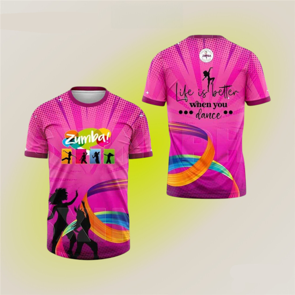 2025 เสื้อระเหิด Zumba Love Zumba Zumbawear เสื้อยืดเครื่องแบบ ZUMBA Dance Unisex