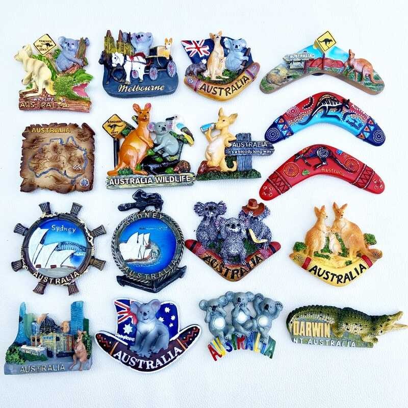 LY Magnetic Fridge Magnets Australia Koala Landmark Fridge Magnet Sticker Pattern Resin World Trave
