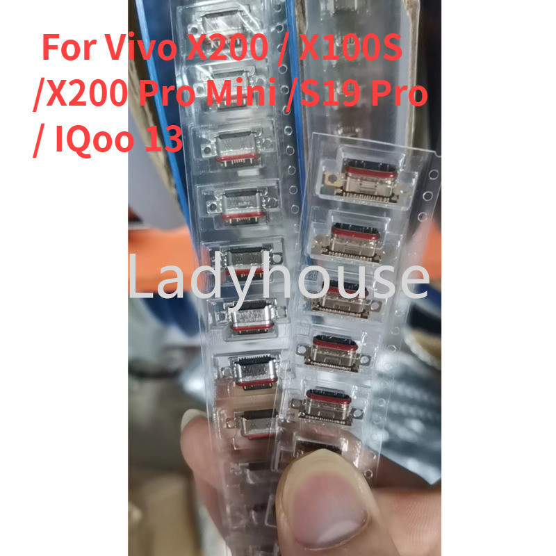 1-5 ชิ้น Usb ชาร์จ Dock พอร์ต Charger Connector ปลั๊กประเภท C แจ็คสําหรับ Vivo X200 / X100S /X200 Pro Mini /S19 Pro/ IQoo 13 ชาร์จ Pin Dock Connector