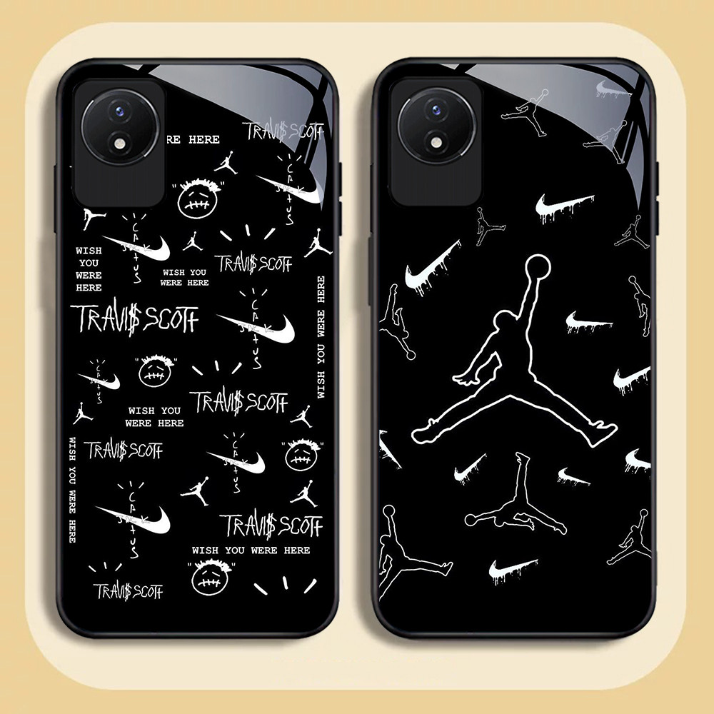 NC-64 Nike Kaca Glass Case สําหรับ VIVO Y02 Y02A Y02T Y66 Y81i V19 Y67 Y81 V17 Y81S V5 Lite Pro