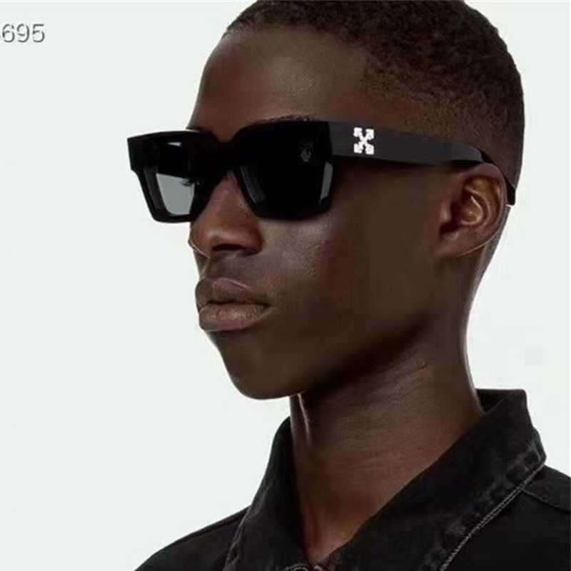 2 ☞ ஐ∋∋Off White Sunglasses Women Men 2021 High Quality Brand Designer Rectangle Drivingvi