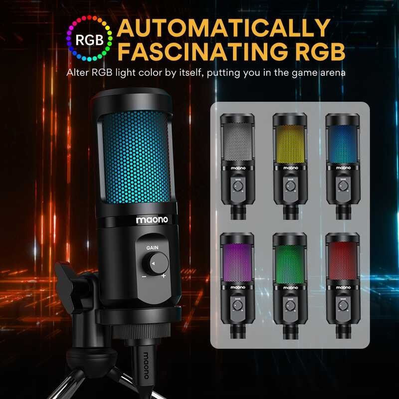 MAONO Au-Pm461tr USB Microphone Condenser Recording PC Mic For Online Teaching Meeting Livestreamin