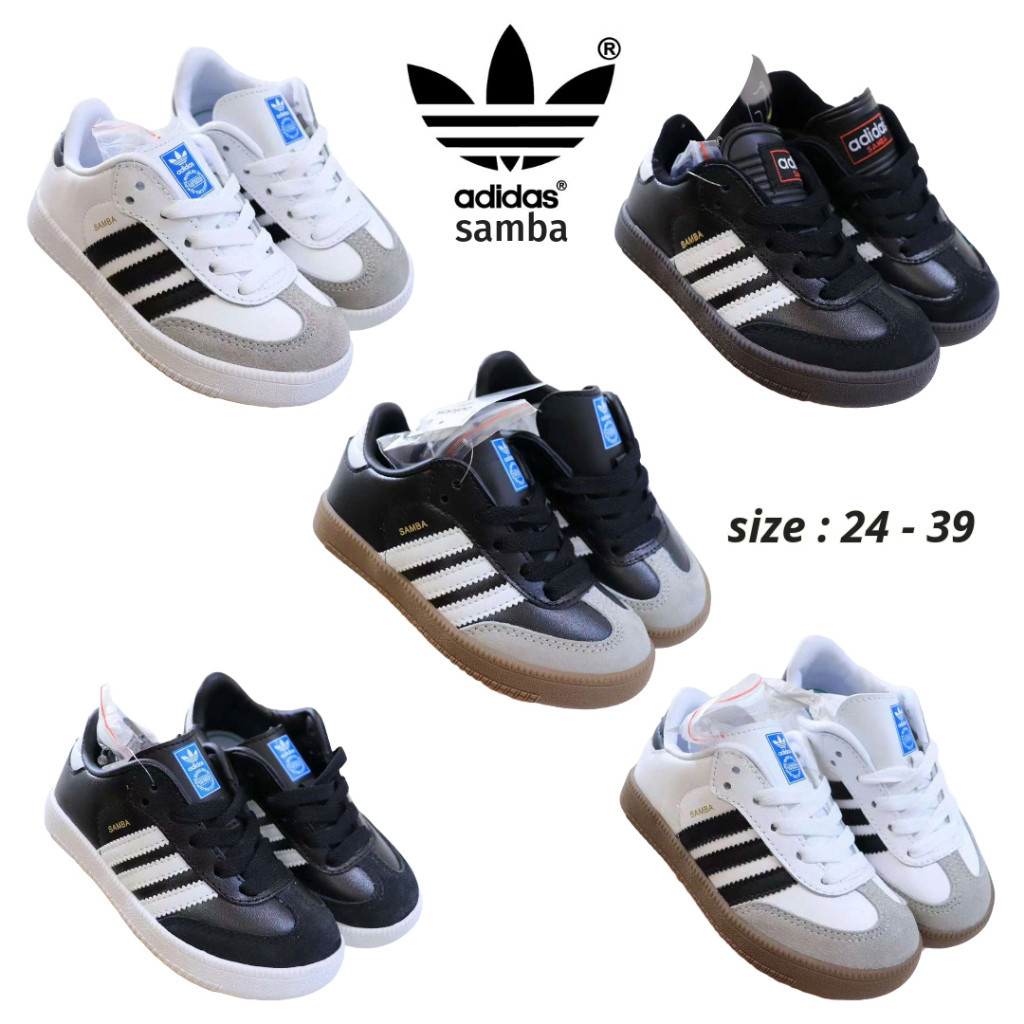 Adidas/adidas Samba รองเท้าผ้าใบเด็ก/Slip On Kids/รองเท้าเด็ก/Adidas รองเท้าเด็ก/Adidas Kids Shoes/