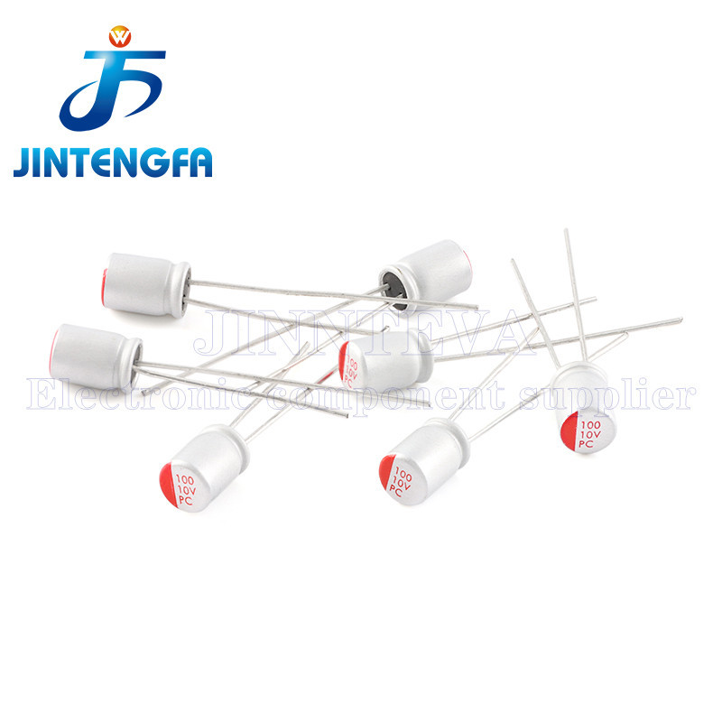 10 ชิ้น Solid Electrolytic Capacitor 25V 35V 50V 63V 100V 10UF 47UF 100UF 220UF 270UF 330UF 470UF 56