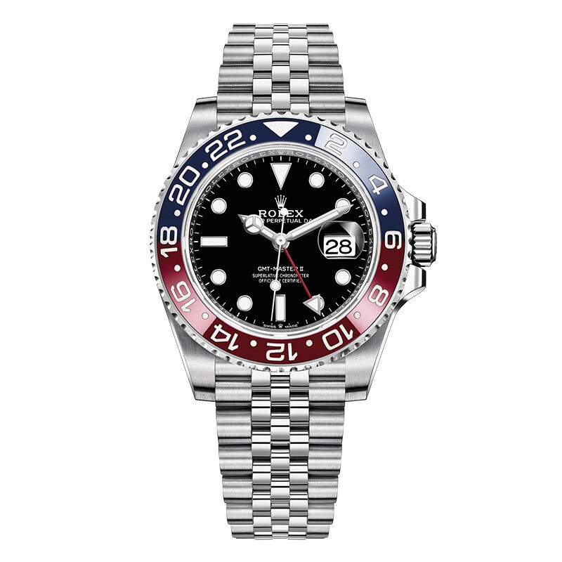 R ROLEX ROLEX นาฬิกาผู้ชาย Greeny Type II Watch สายเหล็กนาฬิกากลไก M126710บลูโร-0001