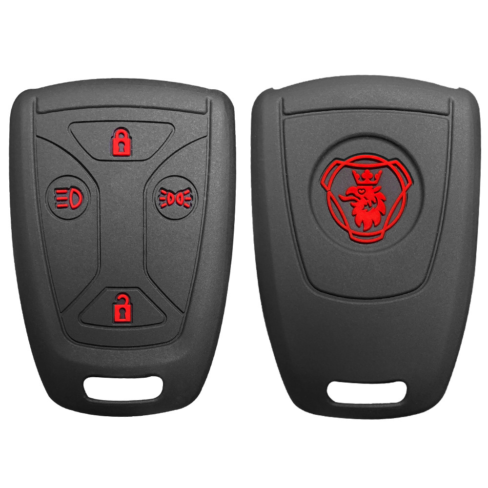 Saab Scania GRS905 540S 141 143 148 DC13 4X2 6X2R GPRS Series รถบรรทุกซิลิโคน Key Case ผู้ถือกุญแจรถพวงกุญแจอุปกรณ์เสริม