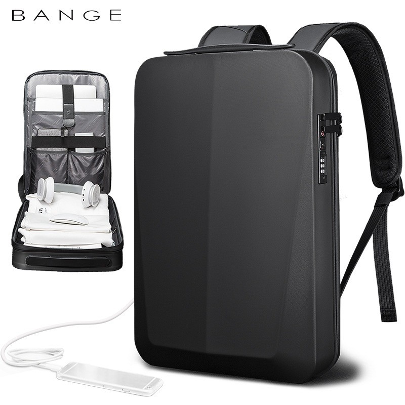 Bange Slim Men Backpack Thin Ultralight Laptop Backpack Office Work Waterproof Business Backpack