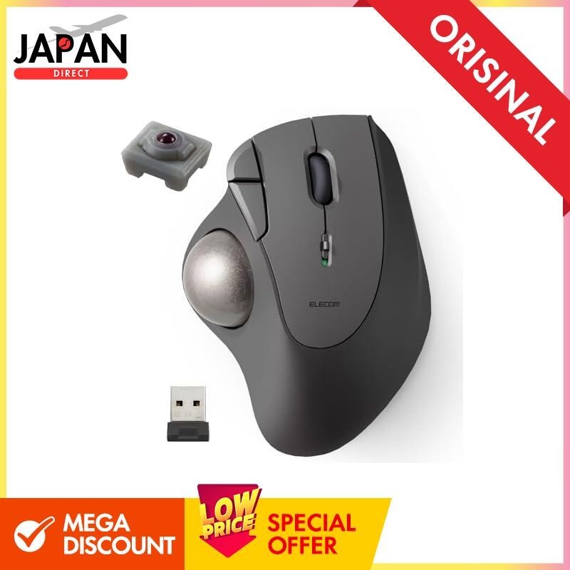 Elecom Wireless Trackball Mouse Bluetooth IST (IST) Series 5-Button Thumb Control Bearing Support W