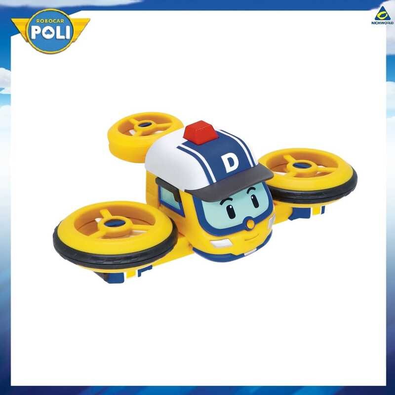 LY POLI ROBOCAR 4” TRANSFORMING ROBOT - DRONEY ของเล่นหุ่นยนต์ยนต์แปลงร่