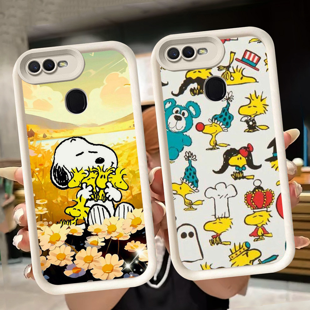 ปลอกอ่อนสําหรับ OPPO F9 F5 A1K F7 A12 A5S A12s A11K A3S A7 A5 A12E Pro สีขาว Q43 Woodstock