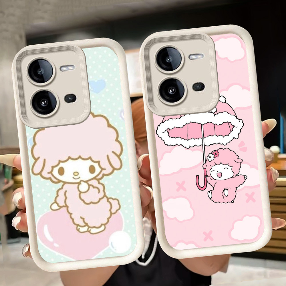 ปลอกอ่อนสําหรับ VIVO Y33 Y200 Y51A Y51 Y51S V25 V23E V25E V50 V23 Y53s Y75 Y31 5G V50 Lite สีขาว Q7 