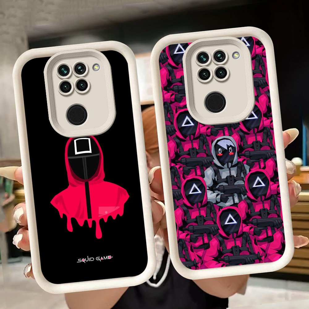 ปลอกอ่อนสําหรับ Xiaomi Redmi Note 9 8 9S Pro Max White Q47 เกมปลาหมึก