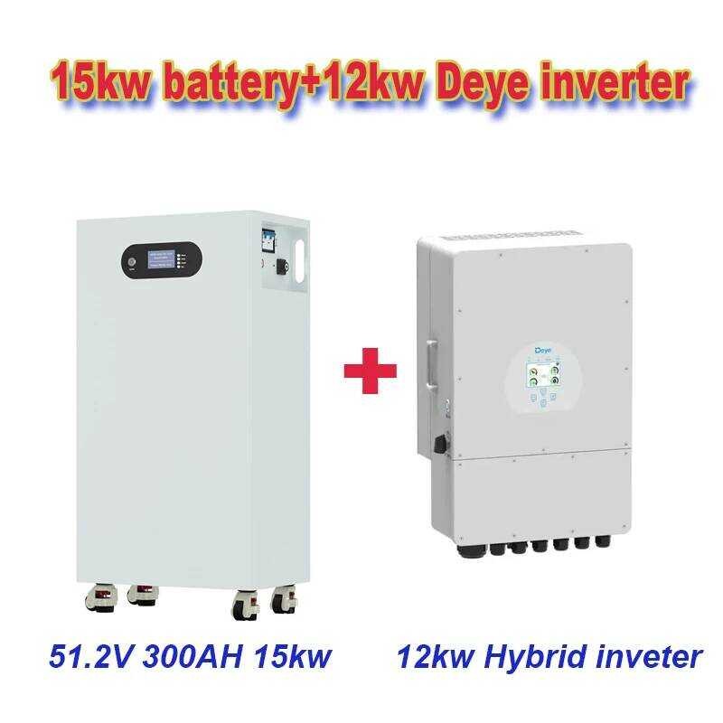 ขายร้อน Deye อินเวอร์เตอร์ไฮบริด 10kw 12KW 15kw 20kw 30kw 46kw แบตเตอรี่ LiFePo4 48V 51.2V
