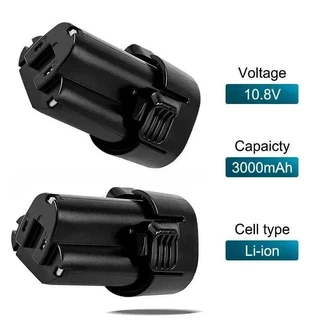 แบตเตอรี่แท้ 100% ชาร์จใหม่ได้ แบตเตอรี่ทดแทน 10.8v 12v BL1013 BL1020 BL1030 TD090D DF030D Makita p