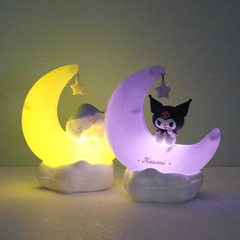 Kuromi] MINISO MINISO MINISO อบเชยสุนัข Kuromi Night Light Moon Bud LED Luminous เครื่องประดับ