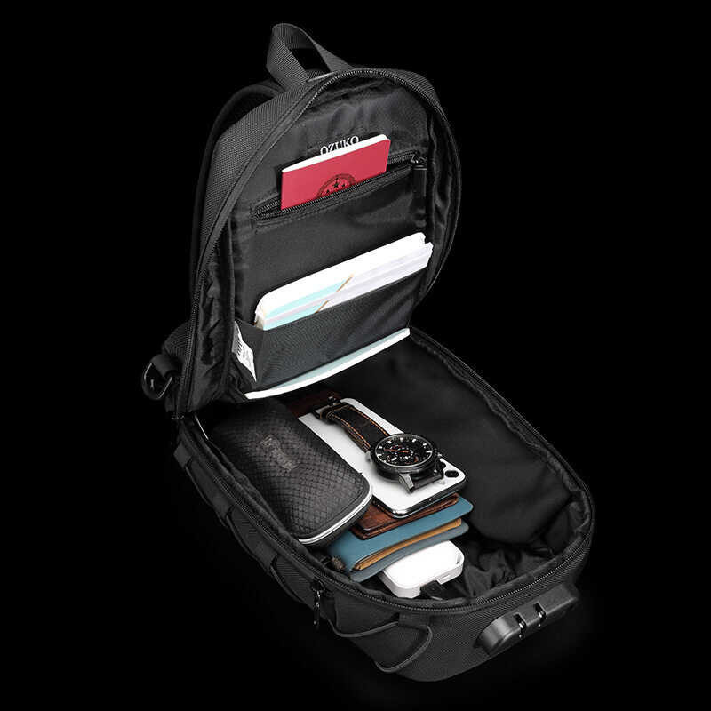 ❤ OZUKO Brand Fashion Sling Shoulder Anti Theft Body Bag Men Chest Pack
