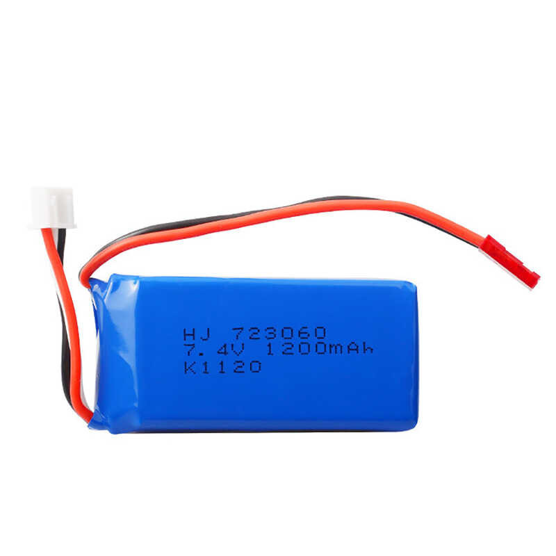 ➧ 7.4V 1200Mah 723060 แบตเตอรี่ลิเธียมสำหรับ Wltoys V262 V333 V353b V666