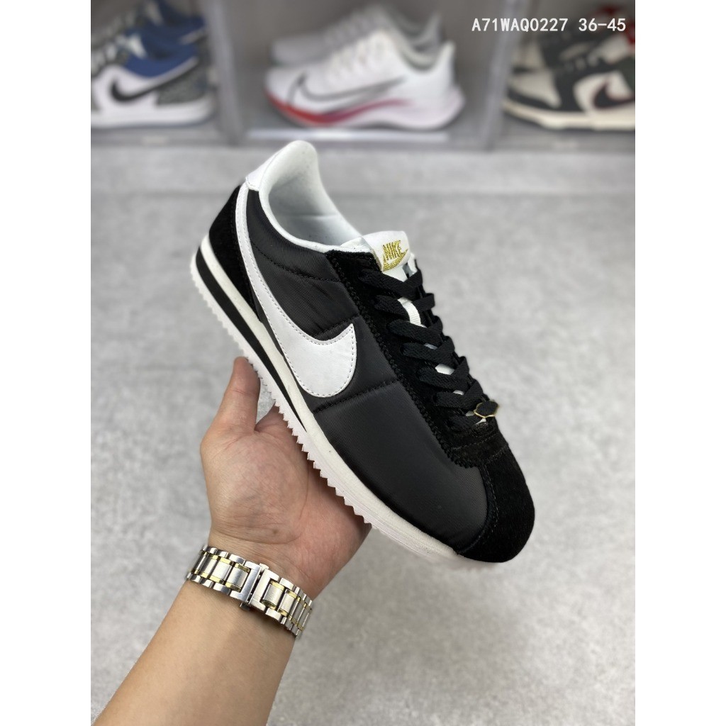 ฟิกเกอร์ Nike Classic Cortez Leather Forrest Gump Retro Sports Shoes Men Women Shoes Running Shoes