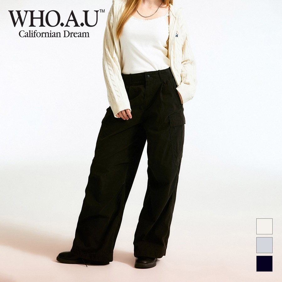 [WHO.A.U] กางเกงคาร์โก้ | Whtae1192f