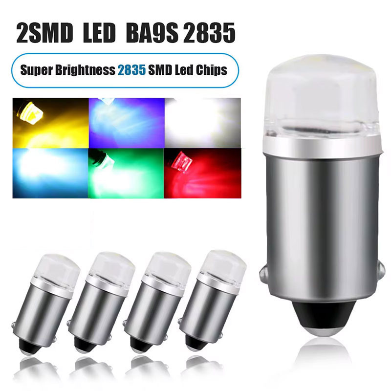 2/4pcs รถ Led ตัวบ่งชี้หลอดไฟป้ายทะเบียน BA9S T4W หลอดไฟ Led T2W T3W H5W รถ 2835 2 SMD รถอุปกรณ์เสริม