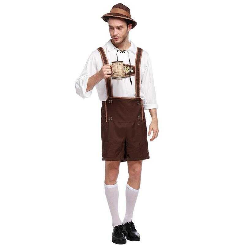 Man Adult Oktoberfest Costume Bavarian Oktoberfest German Festival* Cosplay Uniform Plus Size H