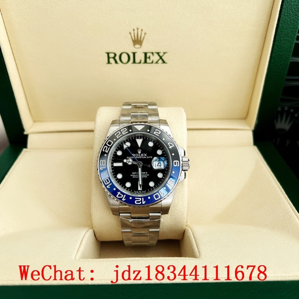 Rolex G.rich Pepsi ring 904l สร้อยข้อมือสแตนเลสนาฬิกาแฟชั่นกลไกอัตโนมัติ