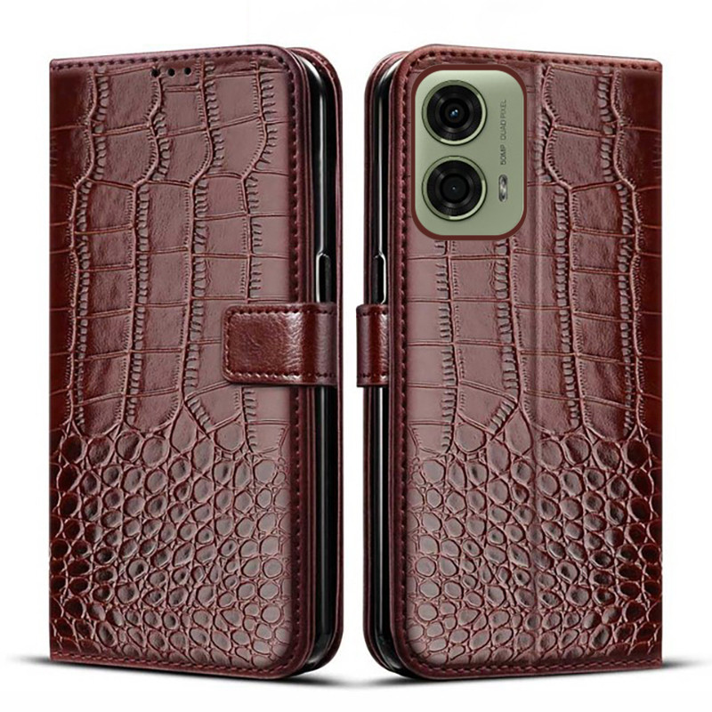 สําหรับ Motorola Moto G85 5G กรณีกระเป๋าสตางค์ผู้ถือขาตั้งแม่เหล็กหนังสําหรับ Moto G85 5G เคสโทรศัพท