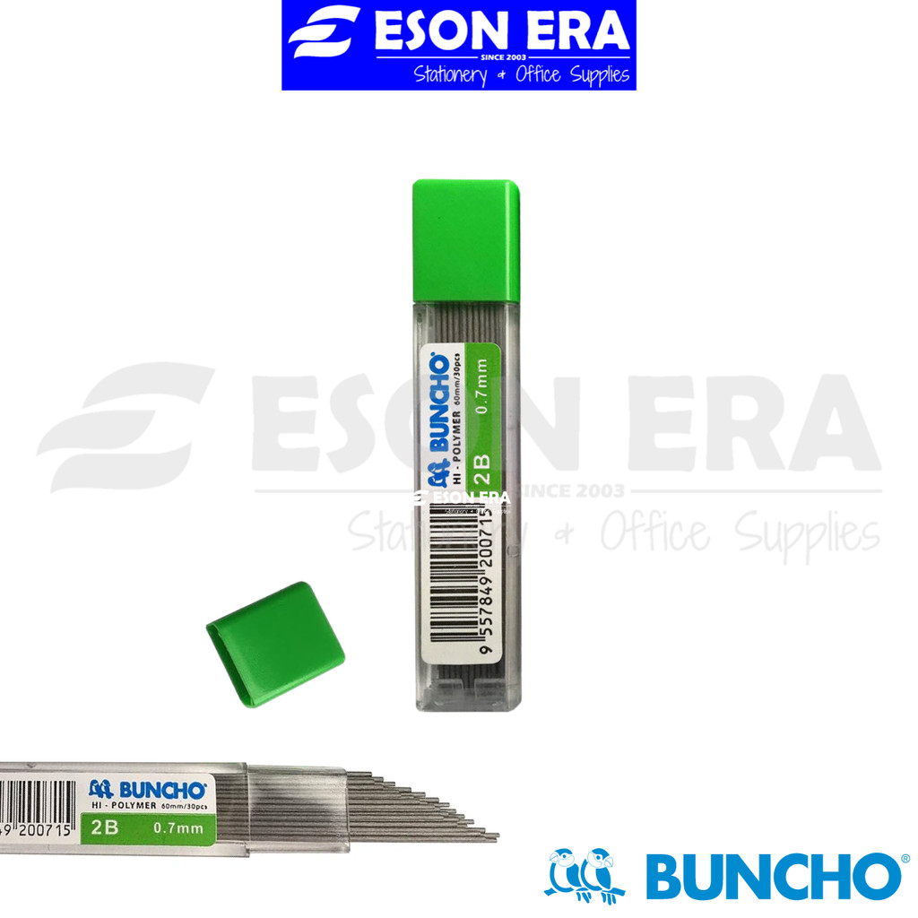Buncho Pencil Lead 2B 0.7mm Hi-Polymer 0.7mm x 60mm Mata Pencil Ubat