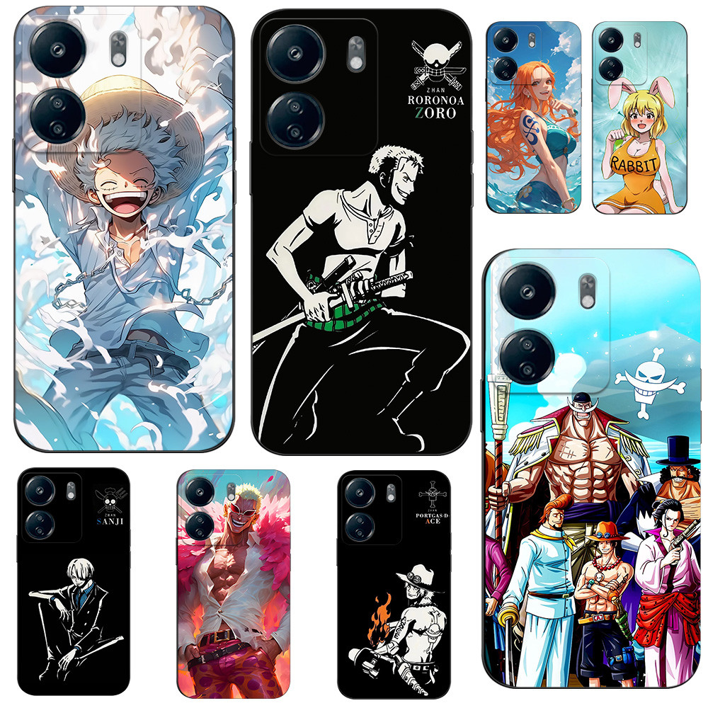 เคสโทรศัพท์สําหรับxiaomi Redmi 13C 4G Poco C65 สําหรับอะนิเมะOne Pieceโทรศัพท์มือถือกรณีออกแบบใหม่Aesthetic Nika Luffyเกียร์ 5 Zoroน่ารักแครอทTony Chopper @1006