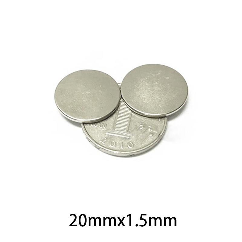 20x1 20x1.5 5~100PCS 20x2 20x3 20x4mm Magnet Powerful Magnetic Small Round Rare Earth Search Magnet