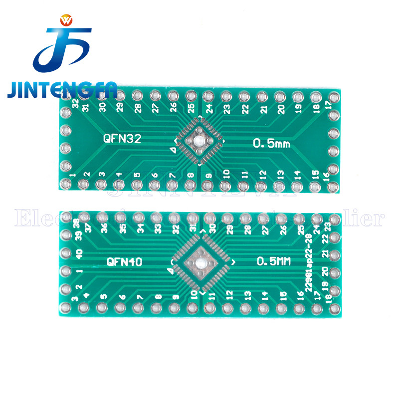 10PCS 0.5 มม.QFN-32 QFN-40 QFN32 QFN40 ถึง DIP Transfer Board DIP Pin Board Pitch IC อะแดปเตอร์แผ่น 