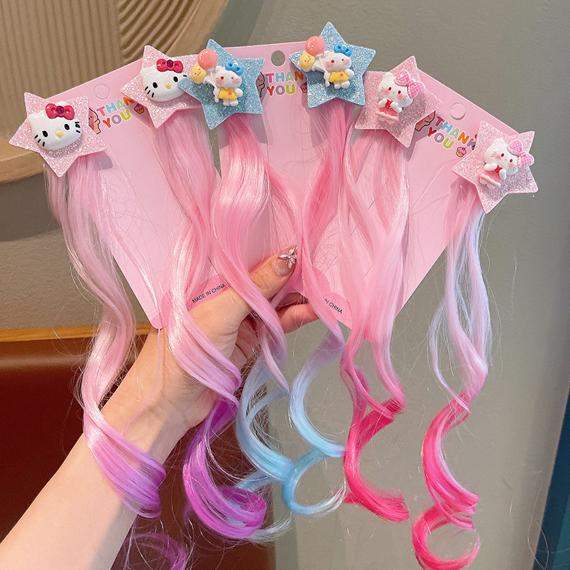 Hairpin ทรงเจ้าหญิงสำหรับเด็ก แบบ Kitty และ Cat สไตล์น่ารัก พร้อมของตกแต่งผมอีก 2 ชิ้น