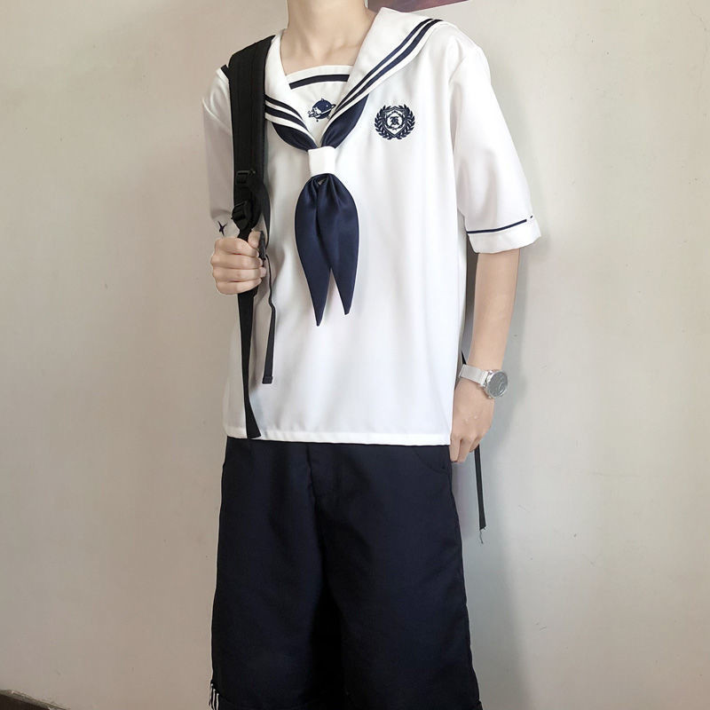 ปักดั้งเดิมของลุงคิมูระ Zhihui College Sailor Suit Suit Boys Summer Summer Summer-leeved DK Uniform