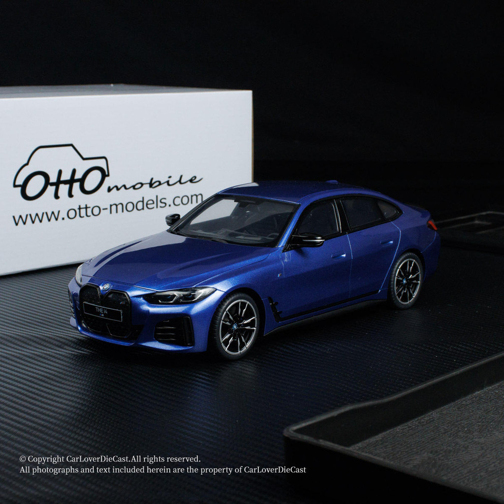 Ready Stock OTTO 1: 18 BMW BMW I4 M50 4 Series Blue Resin Car รุ่น OT453 Out of Print Car Model