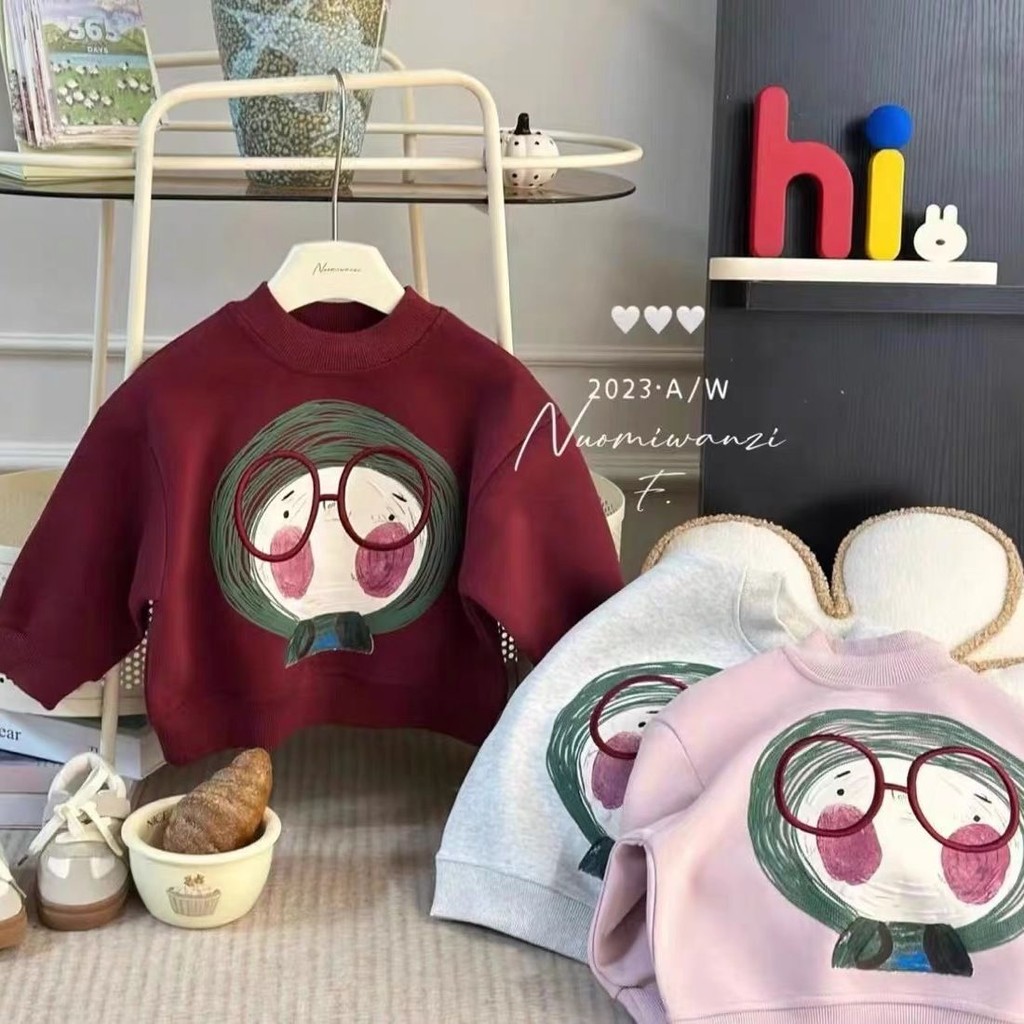 [ผลิตภัณฑ์ใหม่] เสื้อสเวตเตอร์แขนยาวสําหรับเด็กผู้หญิงฤดูใบไม้ร่วงเวอร์ชั่นเกาหลีแฟชั่นการ์ตูนอะนิเมะด้านบน