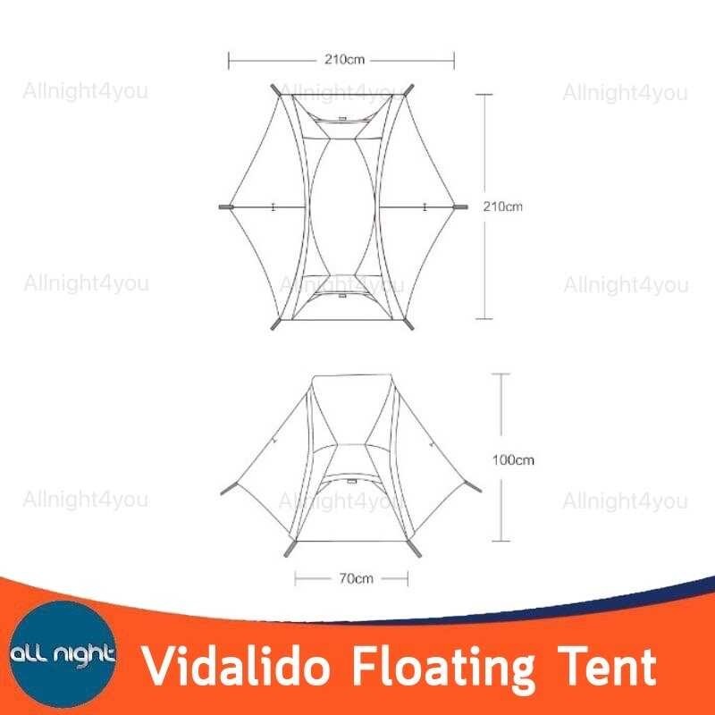 Vidalido Floating Tent เต็นท์แคมป์ปิ้ง ประกอบง่าย น้ำหนักเบา ก