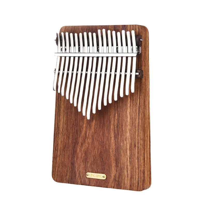 LINGTING K17p 17-Key แบบพกพา Thumb เปียโน Kalimba Mbira Sanza ไม้วัสดุเก็บ