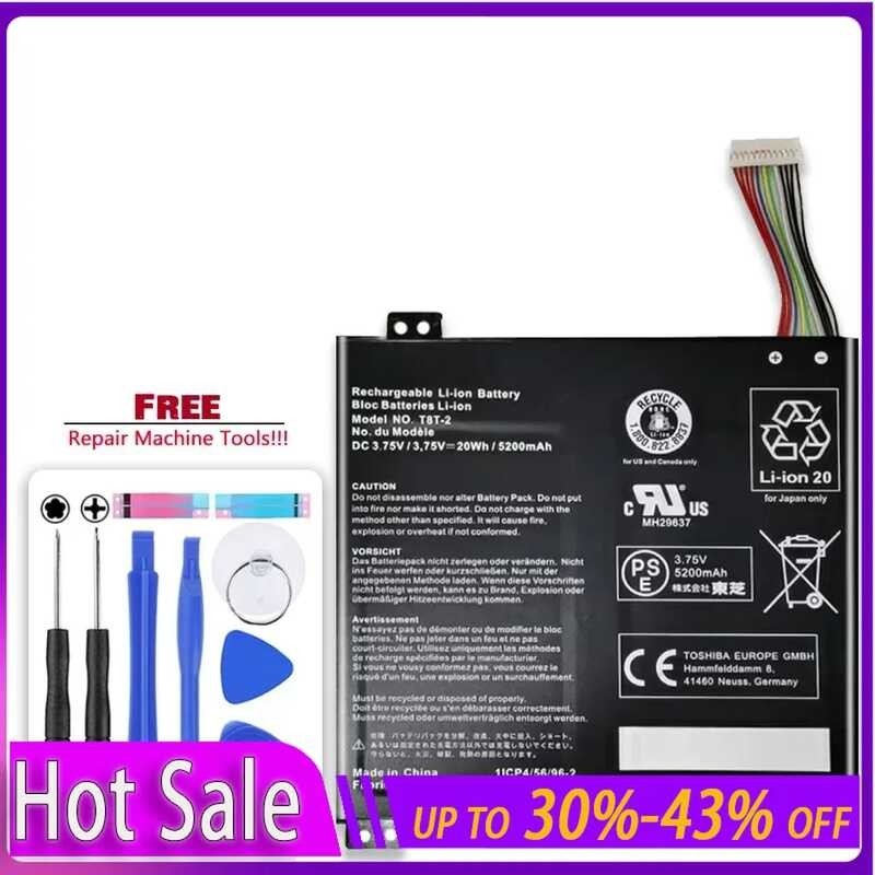 5200mAh b Toshiba Satellite Click มินิคลิก L9W-B A000381560, T10TC, T8T-2 3.75V 20WH แบ
