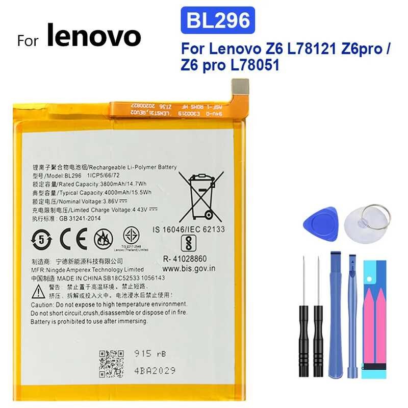 แบตเตอรี่ bl296 bl297 สำหรับ Lenovo l78121 Z6 z6pro l78051 K5 pro k5pro l38041 Z6Z6Lite z6lite