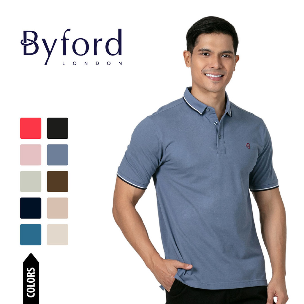 Byford Slim Fit Tipped Polo Tee - 3623002ก