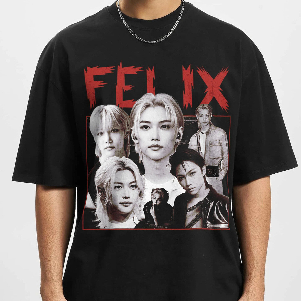 Vintage Felix SKZ Graphic Shirt, Felix Y2K Graphic Shirt, Vintage Felix Kpop Shirt ของขวัญสําหรับเธอ