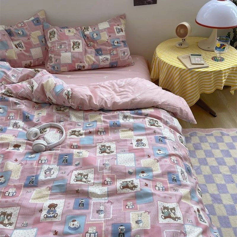 ชุดผ้าปูที่นอนผ้าฝ้าย Ins candy house 4 ชิ้น thumbnail 10