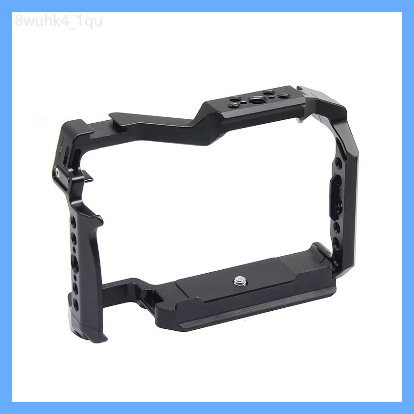 A Camera Cage for Panasonic LUMIX S5II S52 with Cold Shoe Mount and 1/4 3/8" Hole Aluminum Alloy Ca